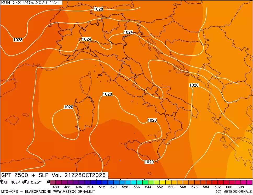 mappa 500 hPa GPT + Press SLM