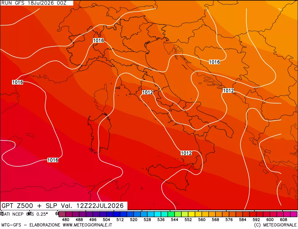 mappa 500 hPa GPT + Press SLM