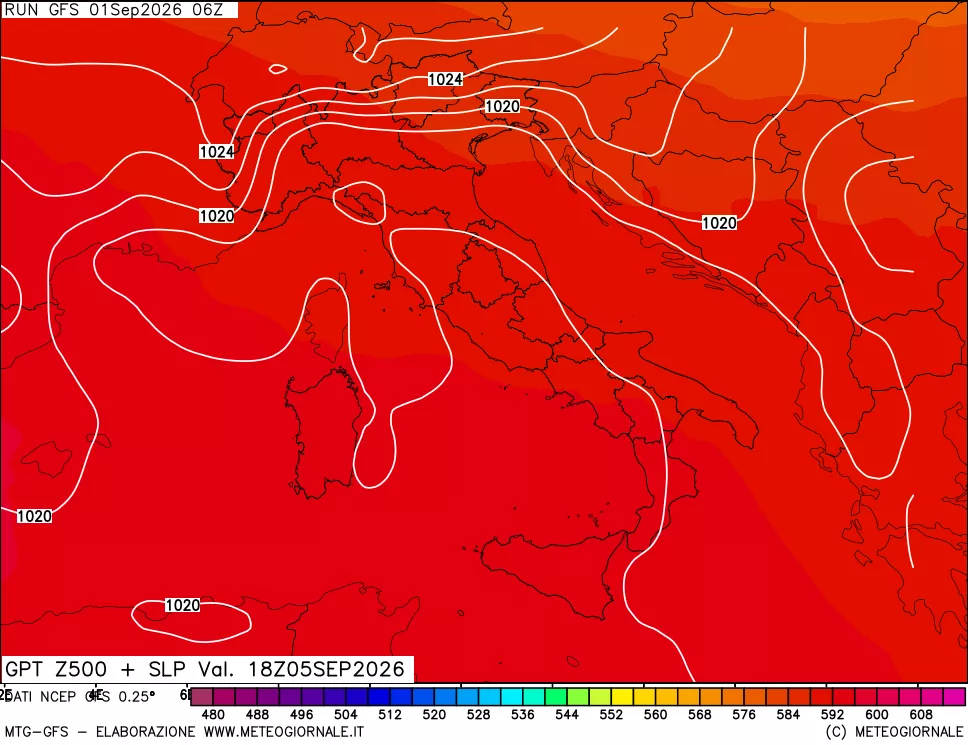 mappa 500 hPa GPT + Press SLM