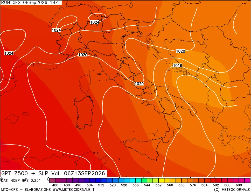 mappa 500 hPa GPT + Press SLM