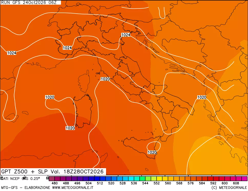 mappa 500 hPa GPT + Press SLM