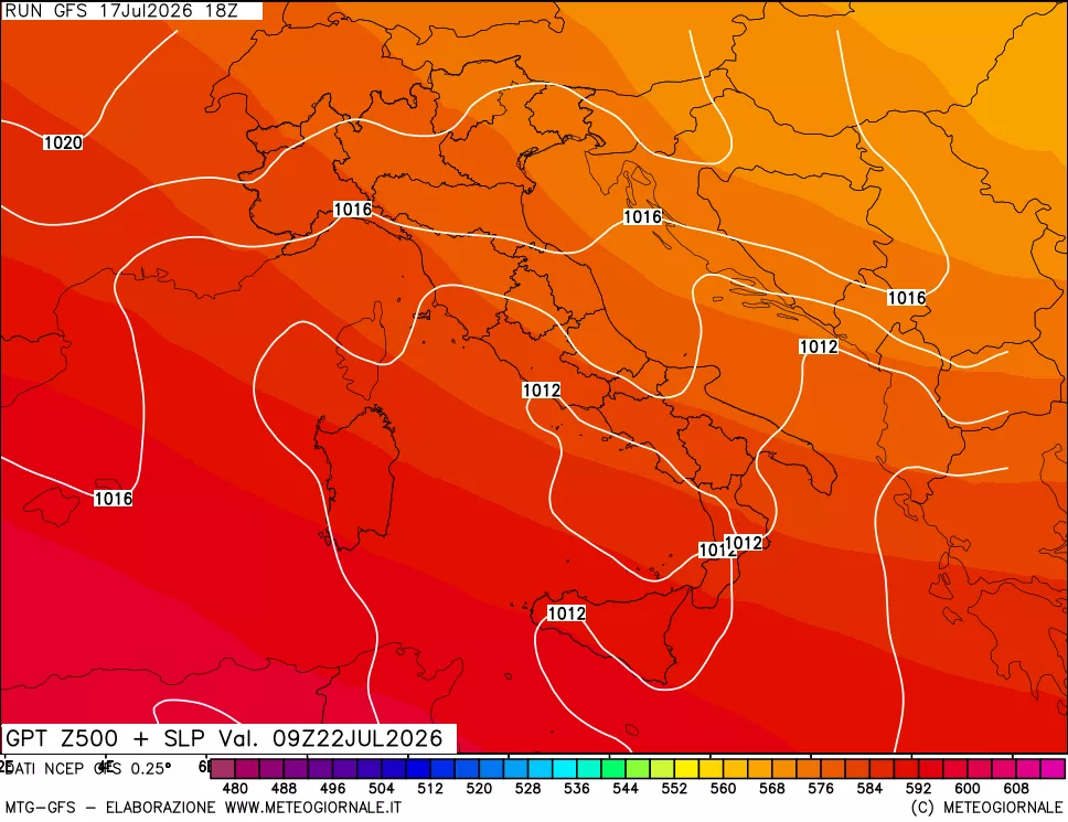 mappa 500 hPa GPT + Press SLM