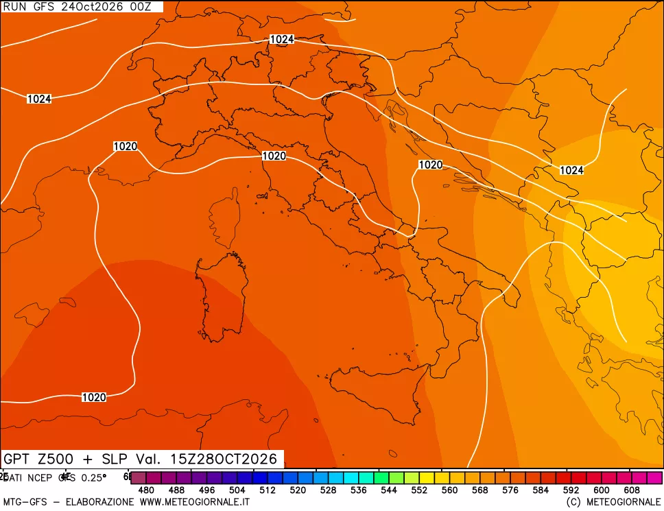 mappa 500 hPa GPT + Press SLM