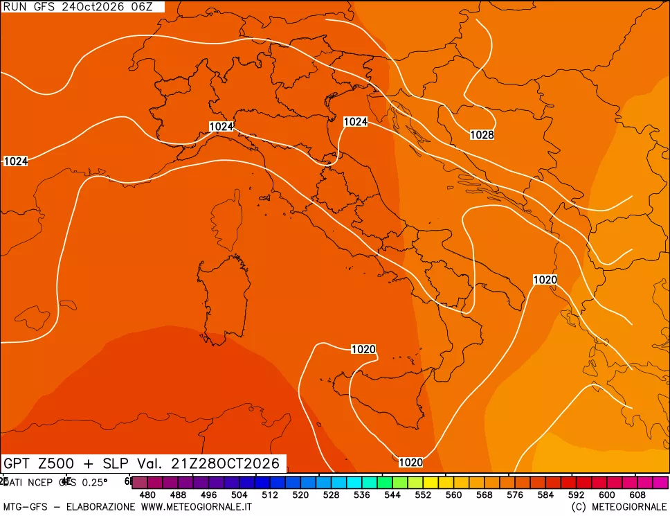 mappa 500 hPa GPT + Press SLM