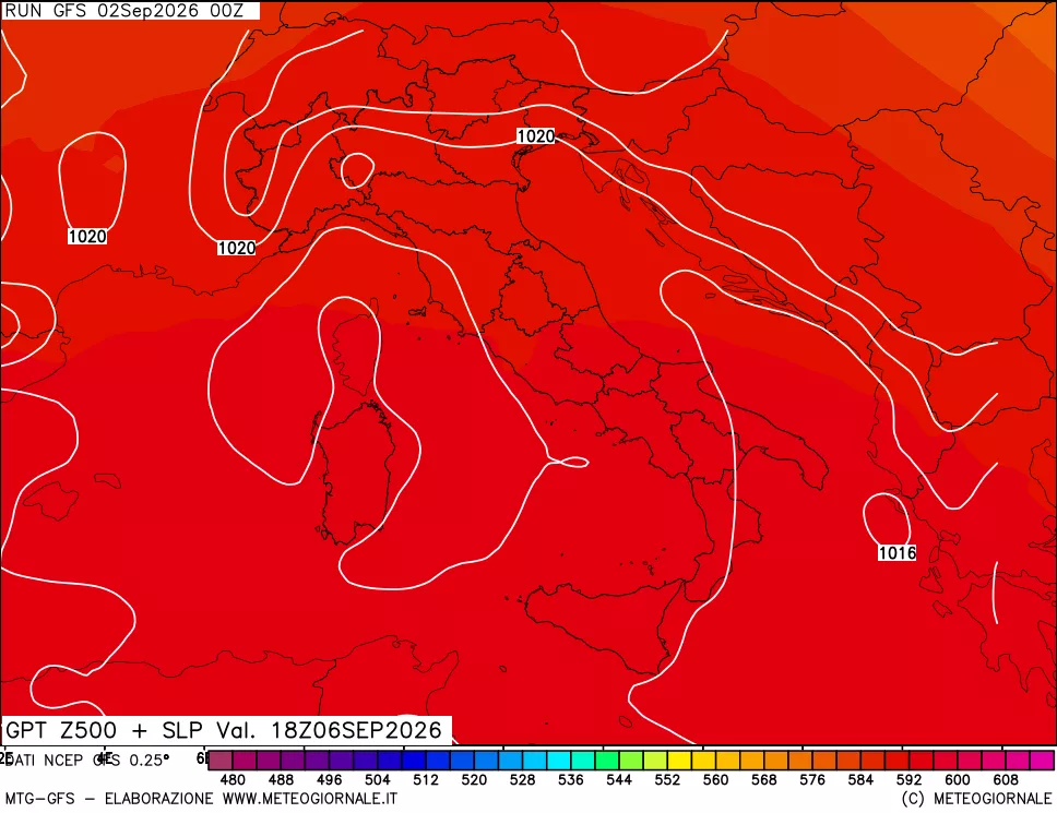 mappa 500 hPa GPT + Press SLM