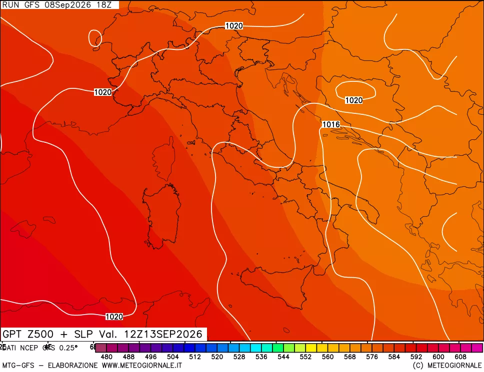 mappa 500 hPa GPT + Press SLM