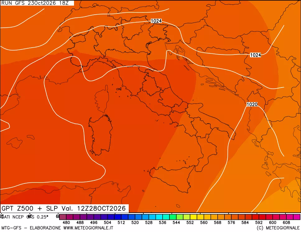 mappa 500 hPa GPT + Press SLM