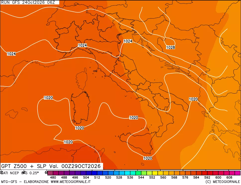 mappa 500 hPa GPT + Press SLM