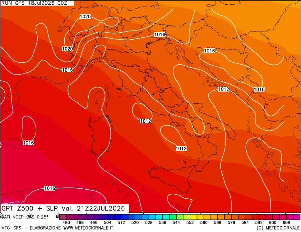 mappa 500 hPa GPT + Press SLM