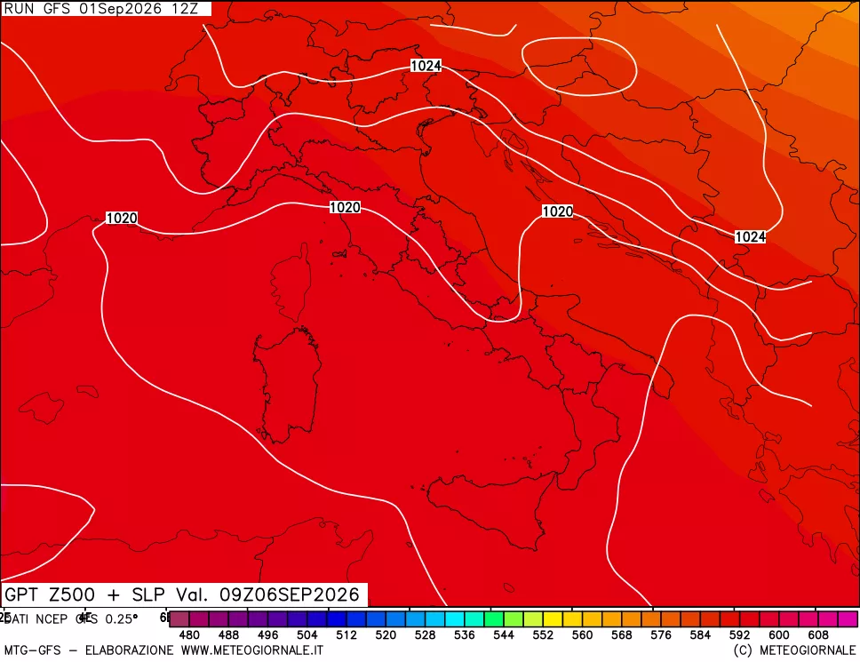 mappa 500 hPa GPT + Press SLM