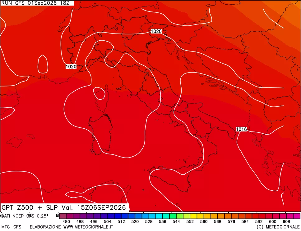 mappa 500 hPa GPT + Press SLM