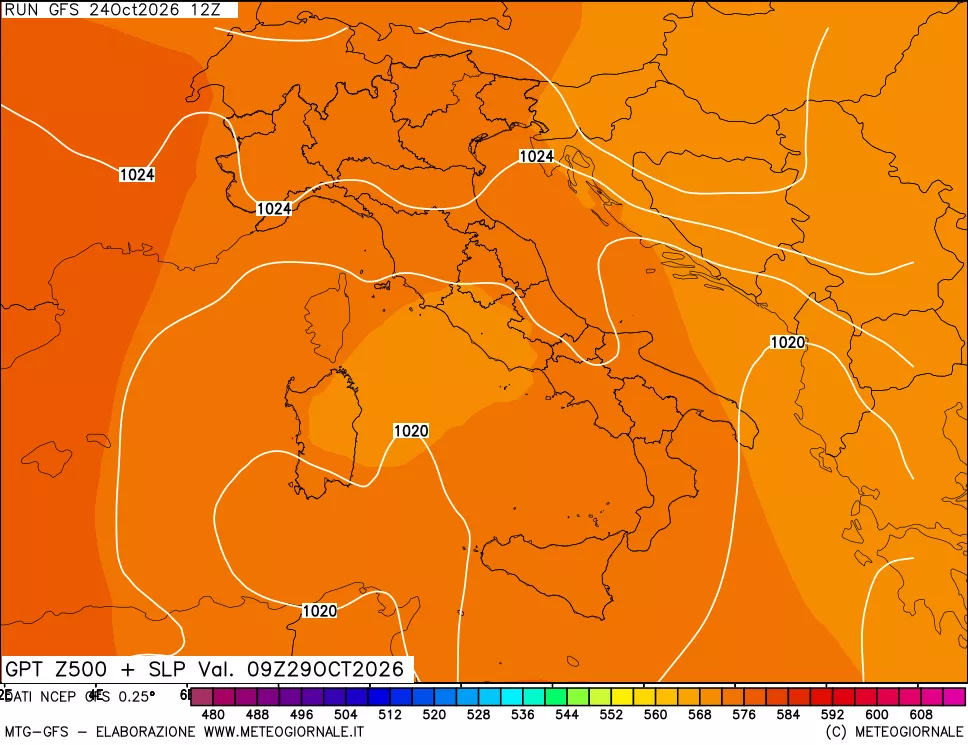 mappa 500 hPa GPT + Press SLM