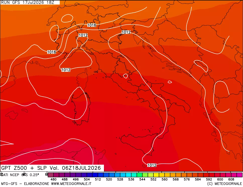 mappa 500 hPa GPT + Press SLM