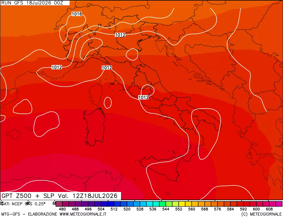 mappa 500 hPa GPT + Press SLM