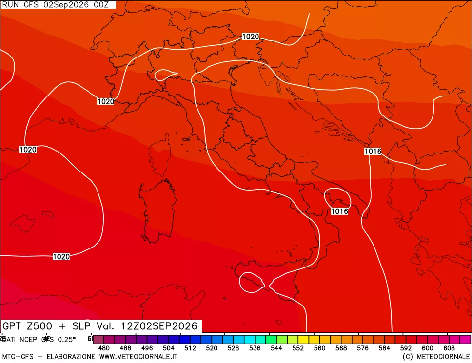 mappa 500 hPa GPT + Press SLM