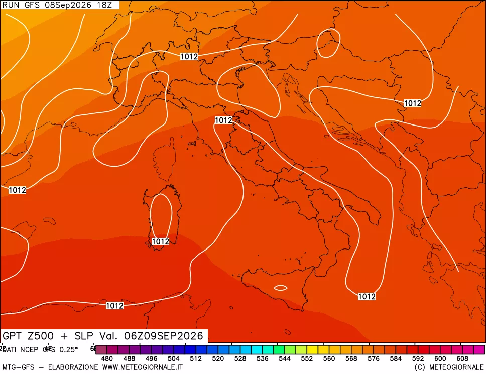 mappa 500 hPa GPT + Press SLM