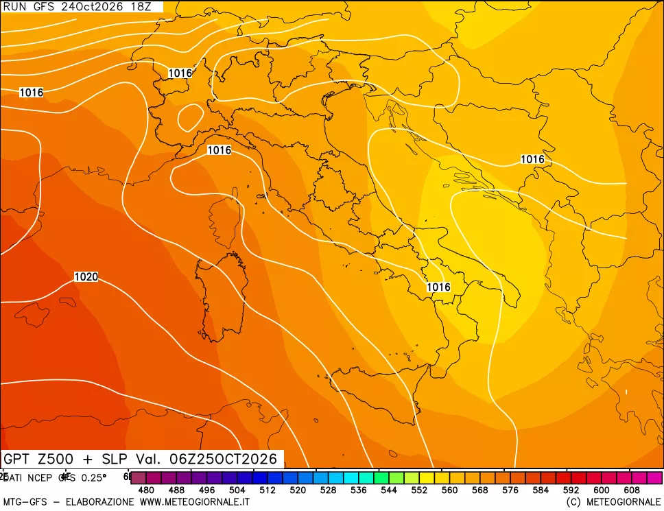 mappa 500 hPa GPT + Press SLM