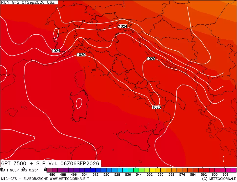 mappa 500 hPa GPT + Press SLM