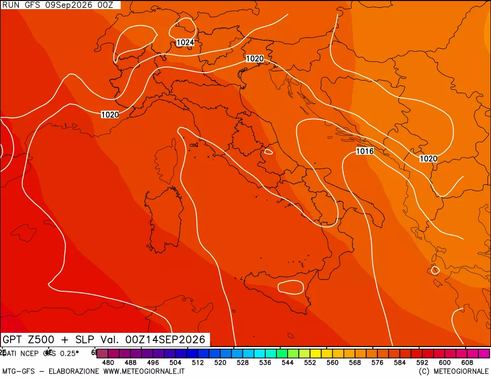 mappa 500 hPa GPT + Press SLM