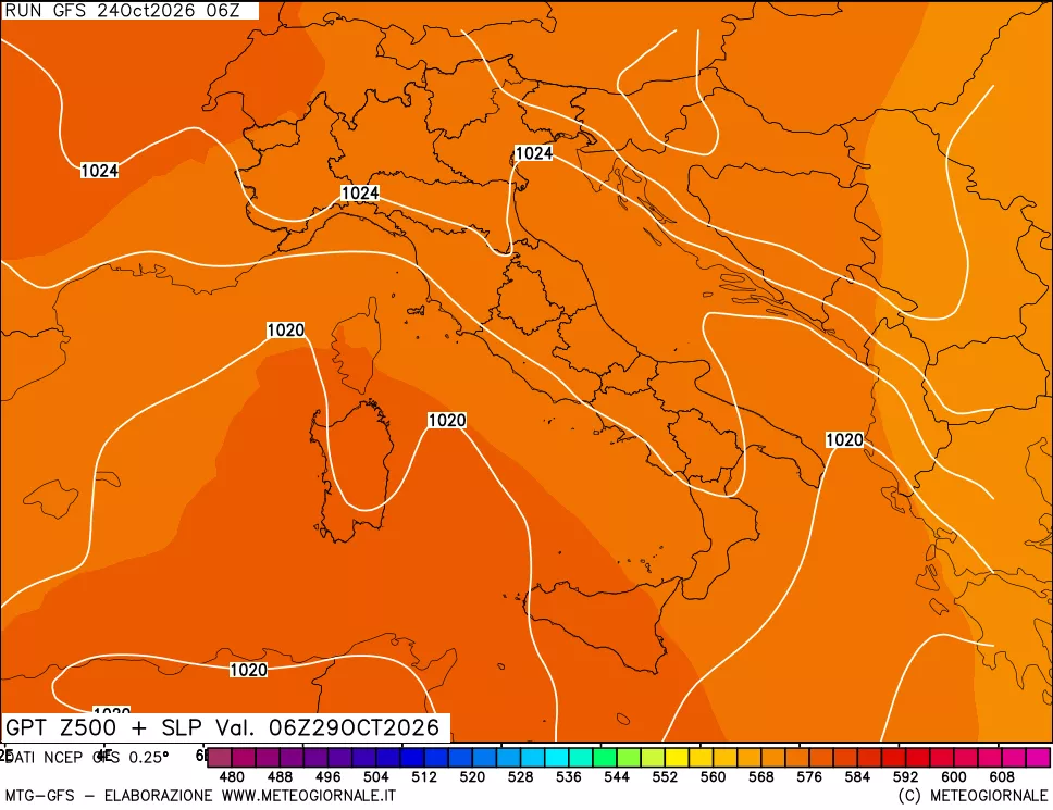 mappa 500 hPa GPT + Press SLM