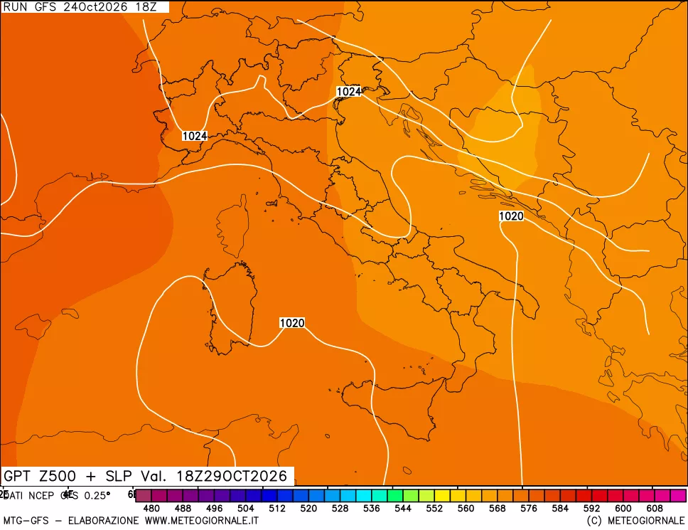 mappa 500 hPa GPT + Press SLM