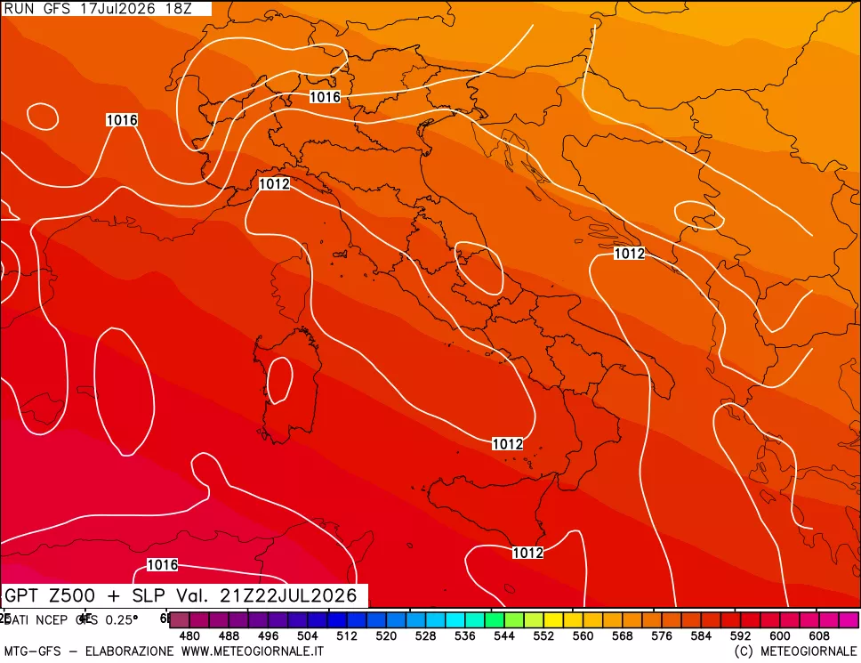 mappa 500 hPa GPT + Press SLM