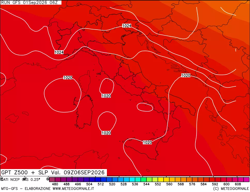 mappa 500 hPa GPT + Press SLM