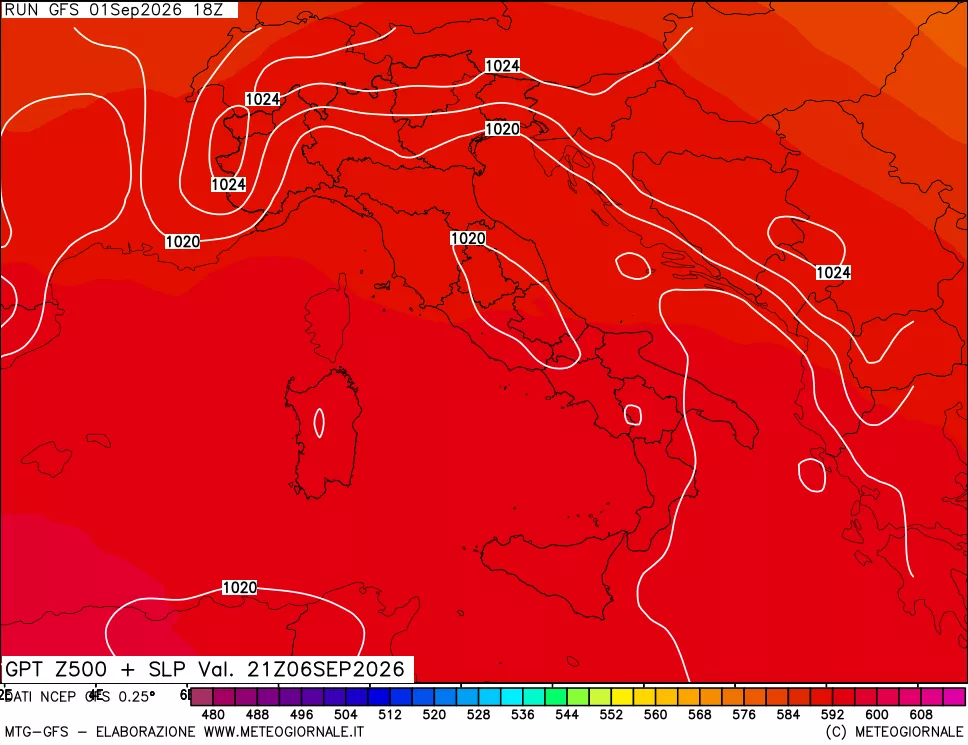 mappa 500 hPa GPT + Press SLM