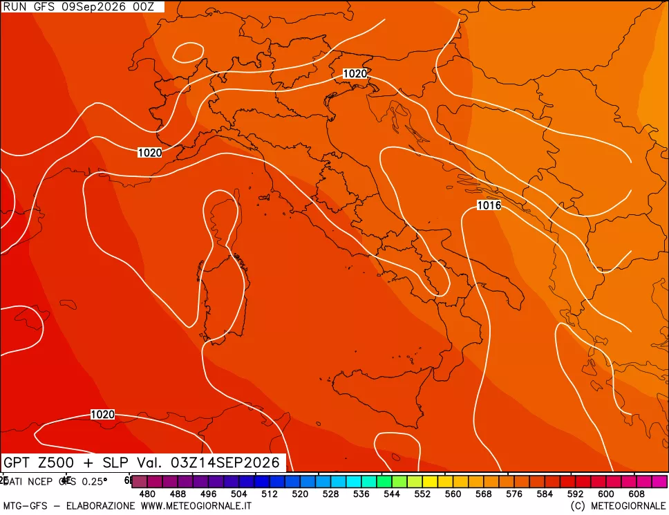 mappa 500 hPa GPT + Press SLM