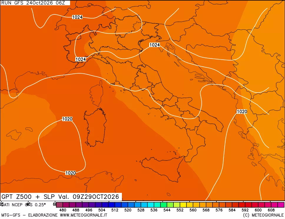mappa 500 hPa GPT + Press SLM