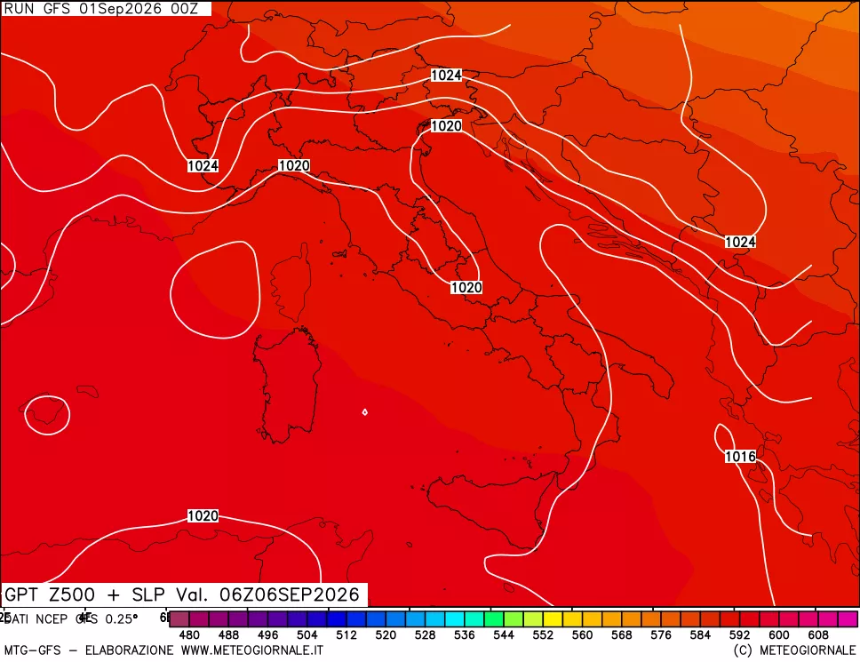 mappa 500 hPa GPT + Press SLM