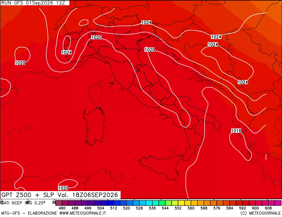 mappa 500 hPa GPT + Press SLM