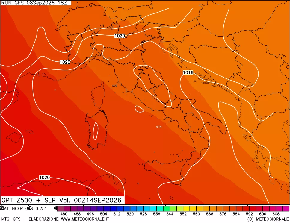 mappa 500 hPa GPT + Press SLM