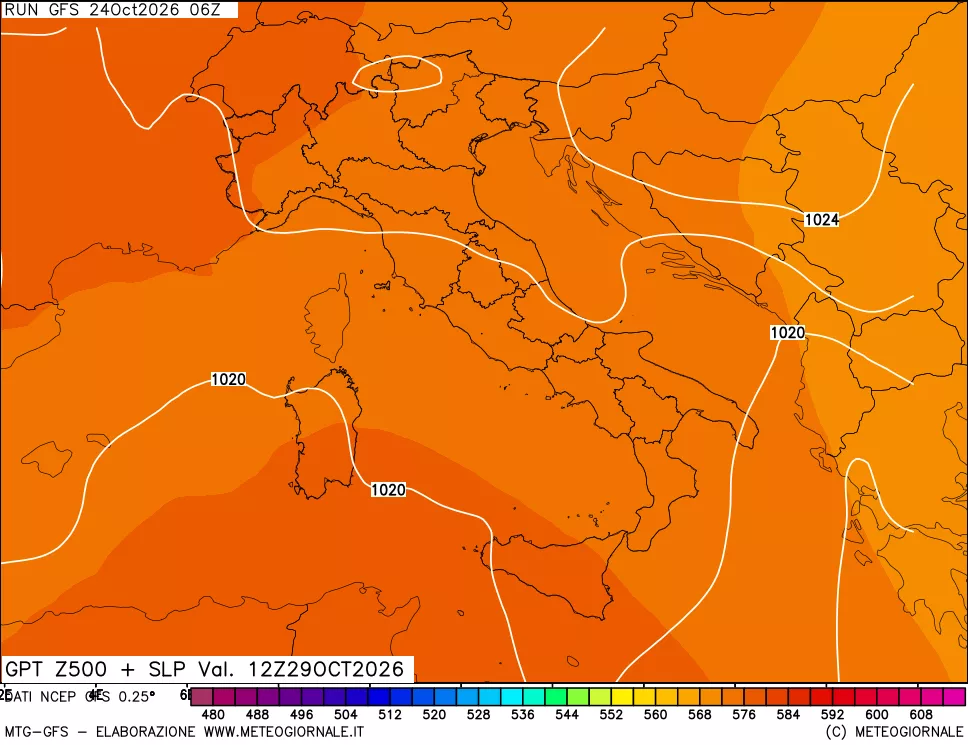 mappa 500 hPa GPT + Press SLM
