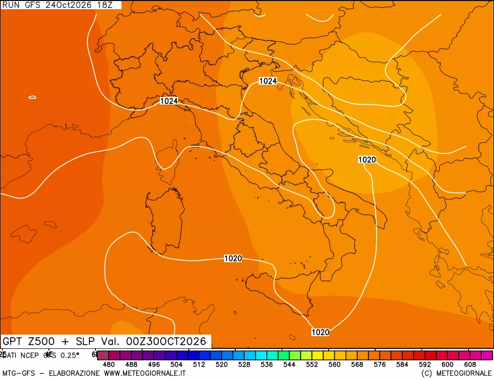 mappa 500 hPa GPT + Press SLM