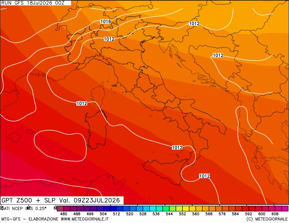mappa 500 hPa GPT + Press SLM