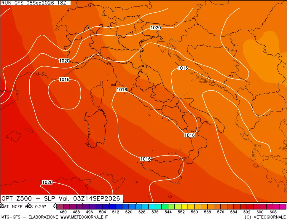 mappa 500 hPa GPT + Press SLM