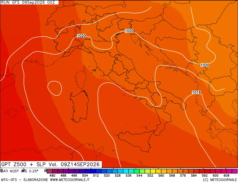 mappa 500 hPa GPT + Press SLM