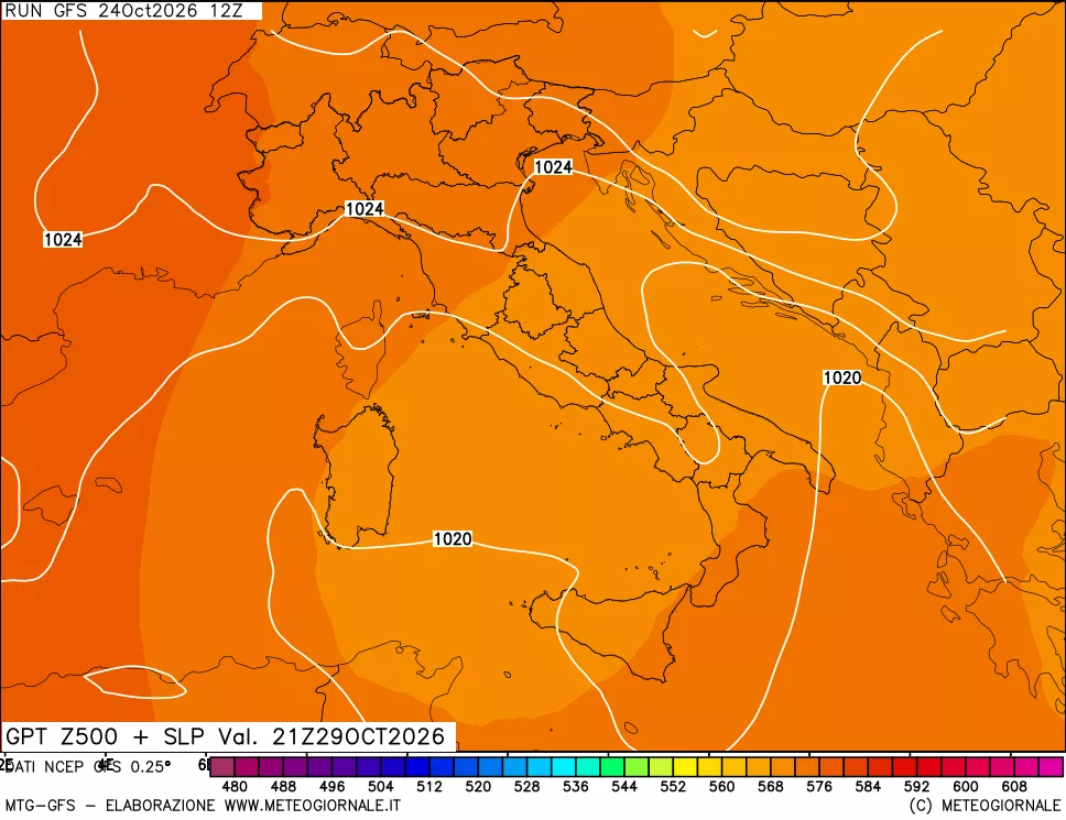 mappa 500 hPa GPT + Press SLM