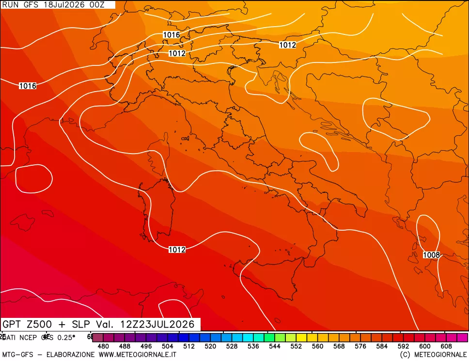 mappa 500 hPa GPT + Press SLM