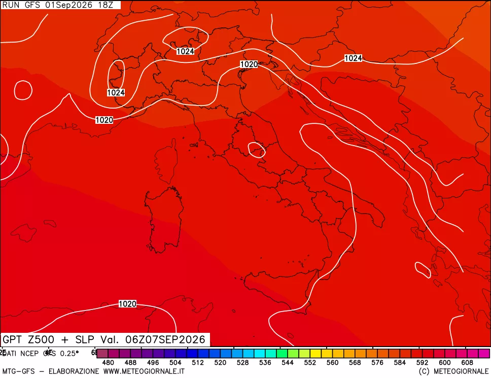 mappa 500 hPa GPT + Press SLM
