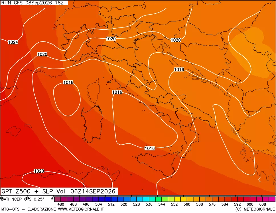 mappa 500 hPa GPT + Press SLM
