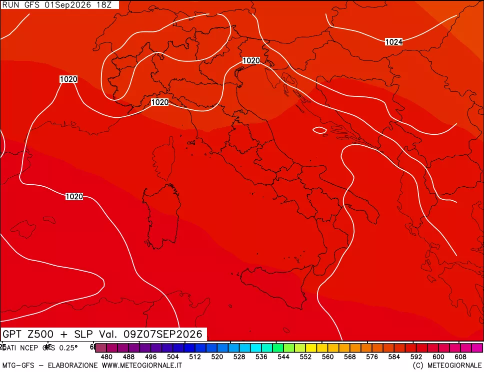 mappa 500 hPa GPT + Press SLM