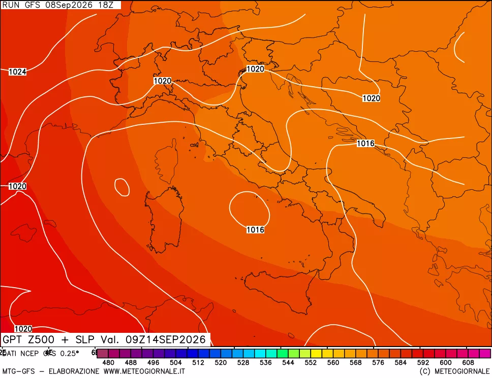 mappa 500 hPa GPT + Press SLM