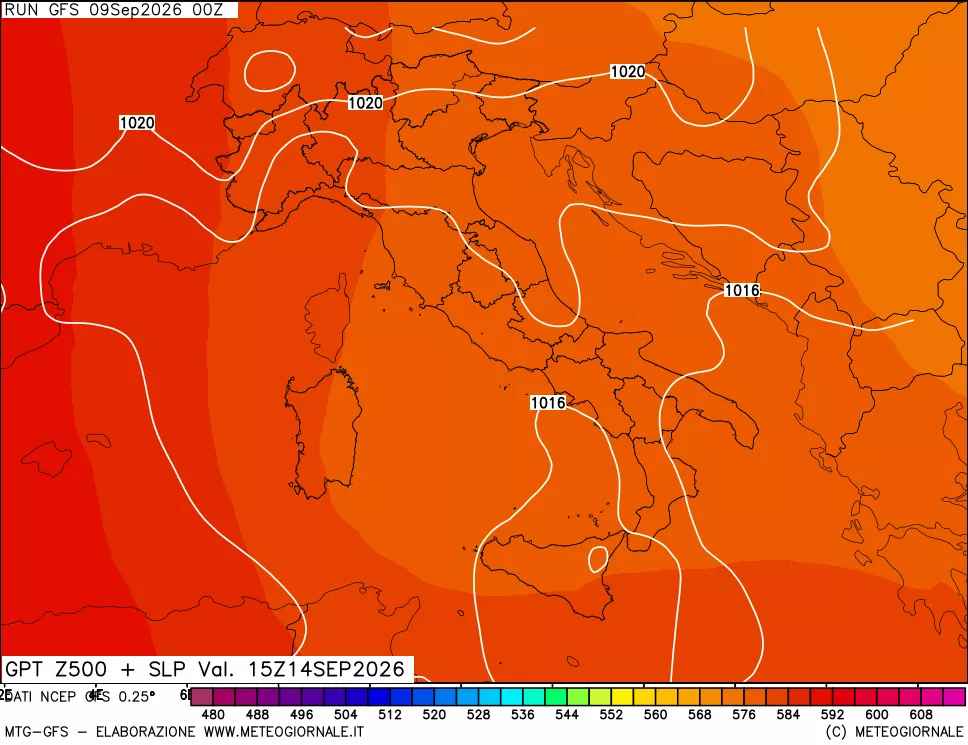 mappa 500 hPa GPT + Press SLM
