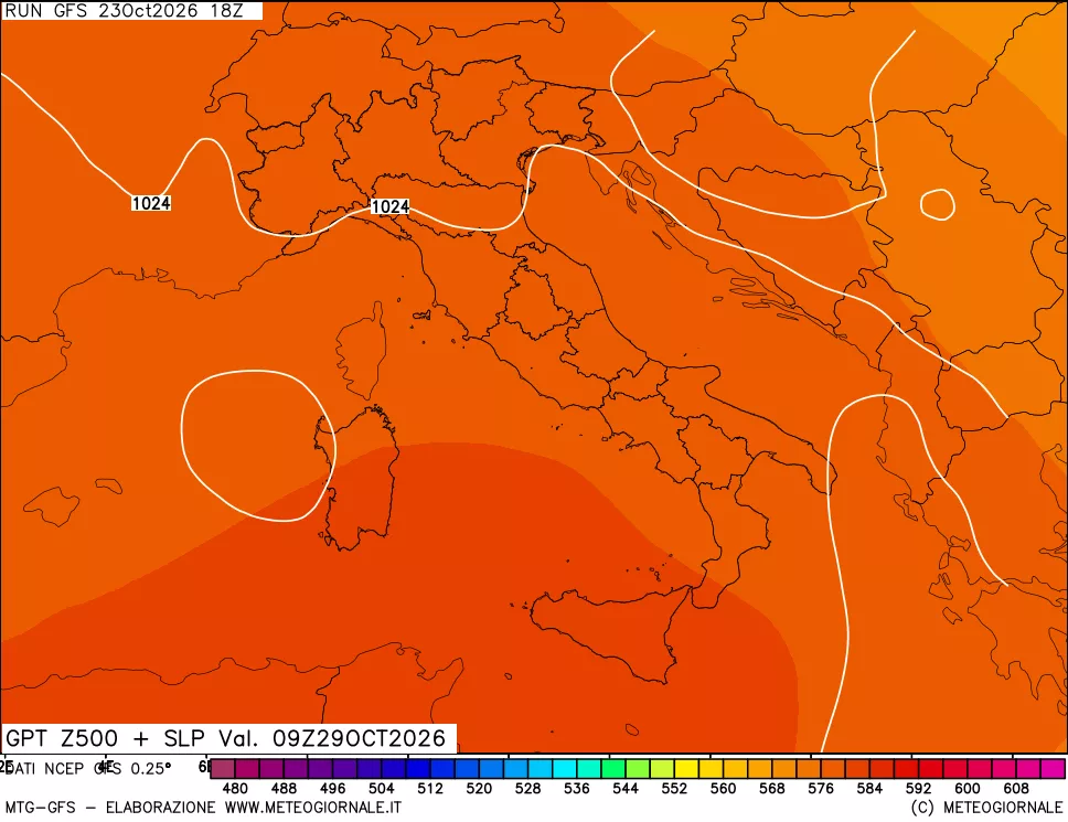 mappa 500 hPa GPT + Press SLM