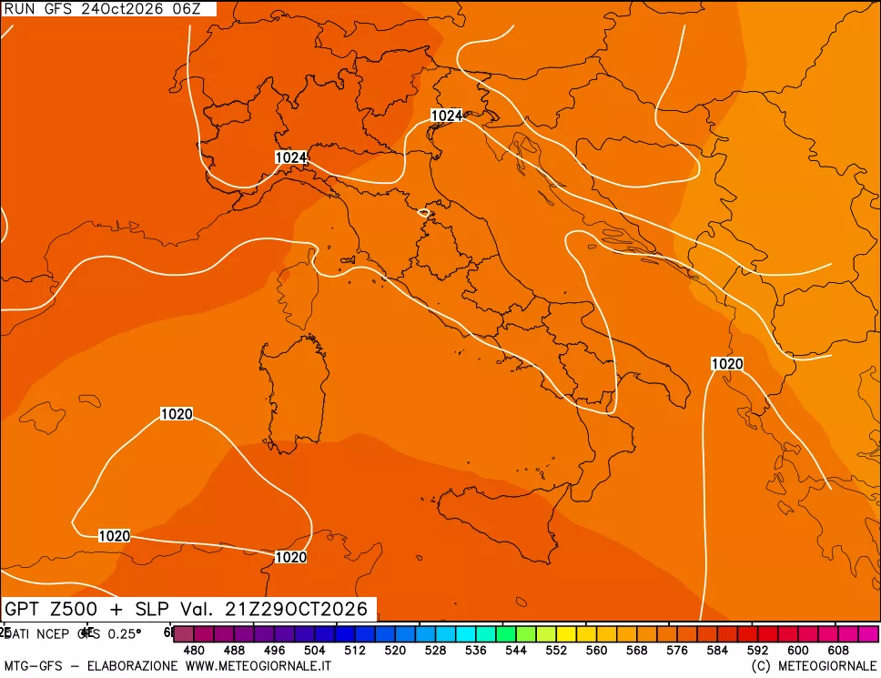 mappa 500 hPa GPT + Press SLM