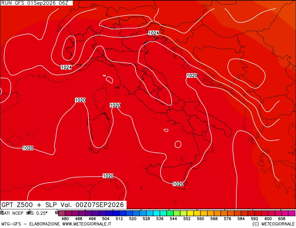 mappa 500 hPa GPT + Press SLM