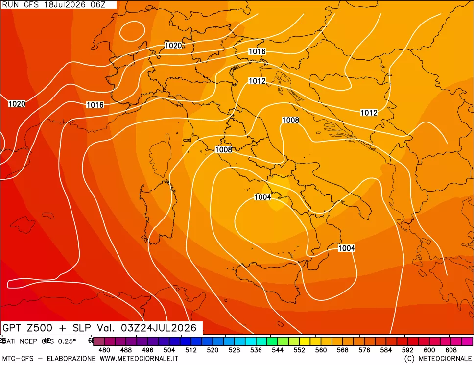 mappa 500 hPa GPT + Press SLM