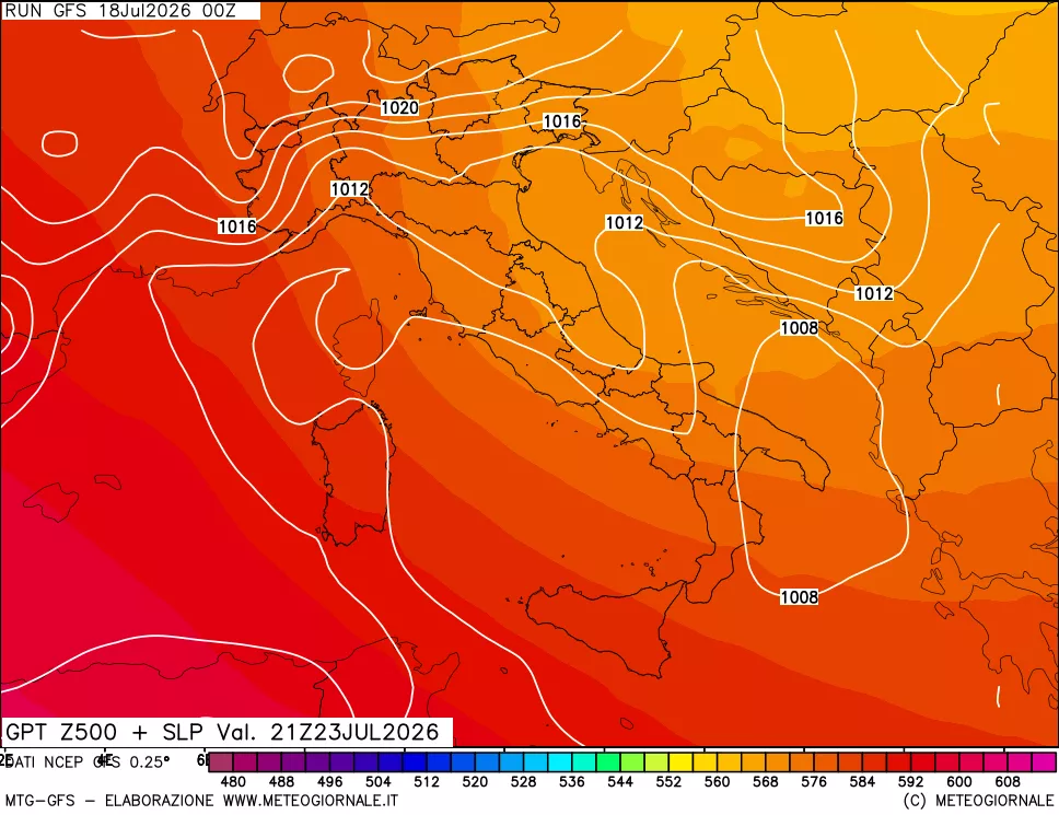 mappa 500 hPa GPT + Press SLM